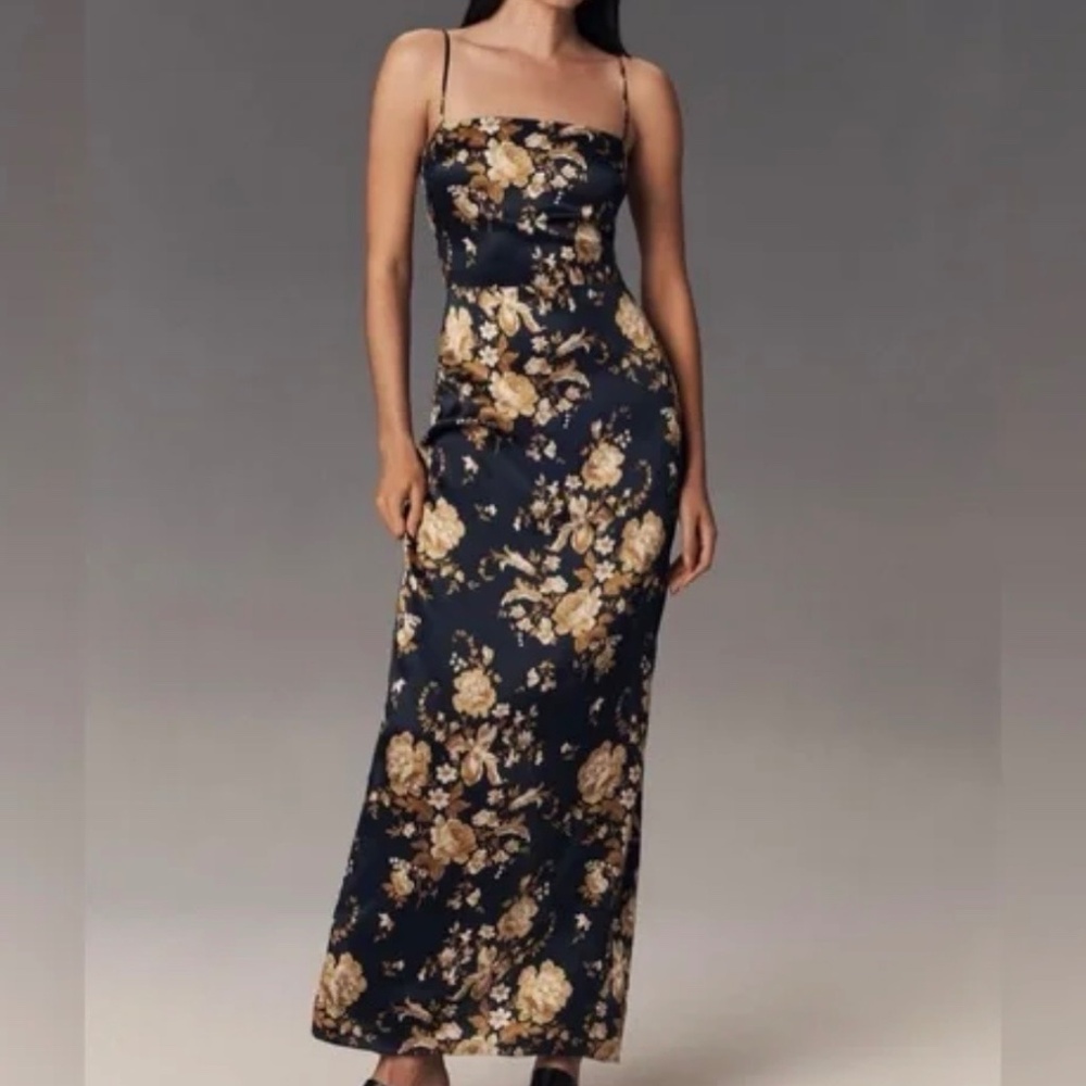 Reformation Frankie Silk Dress In Divinity, brand new, never worn, No flaws. - Picture 5 of 9